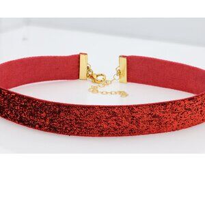 Sparkly Red Choker adjustable red spark Chokers